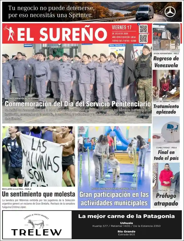 Evolucion Streaming | EL 5TO PODER - Tapa del diario El Sureño