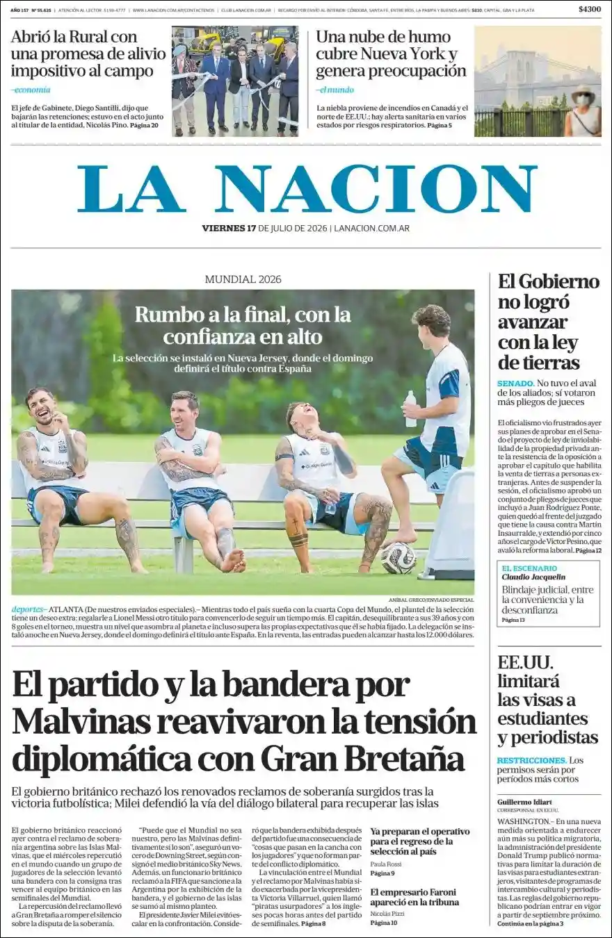 Evolucion Streaming | EL 5TO PODER - Tapa del diario Nacion